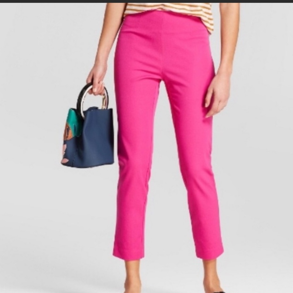NWT A New Day Pink 12 Skinny High-Rise Ankle Pants